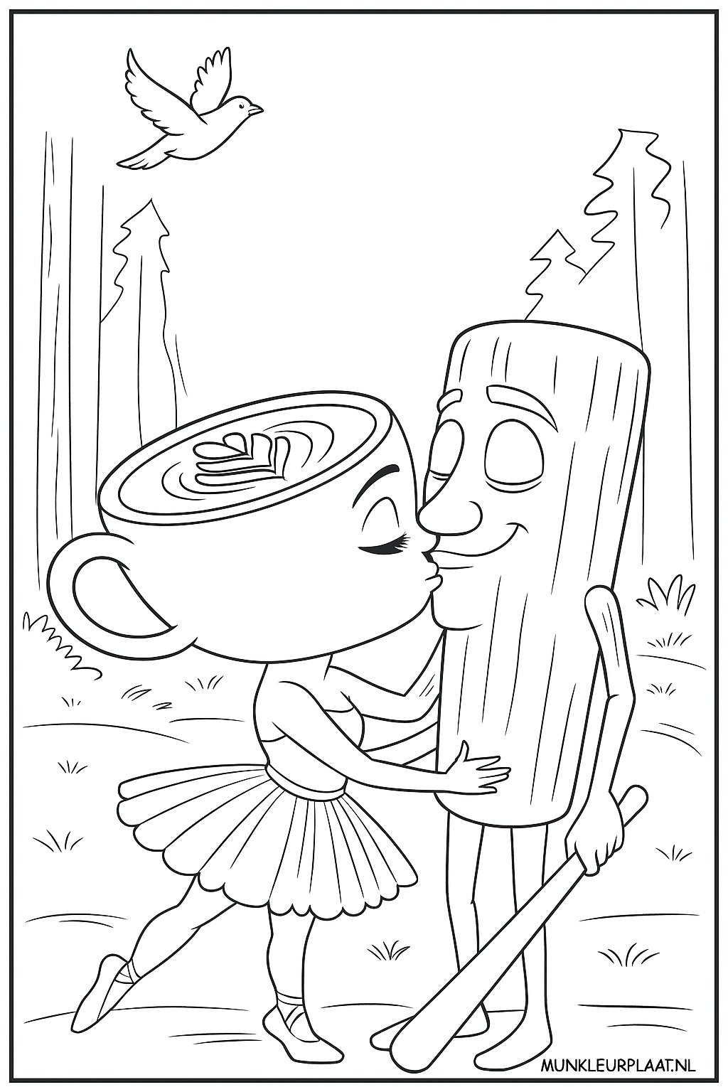 Ballerina Cappuccina Variant 2 coloring page for children
