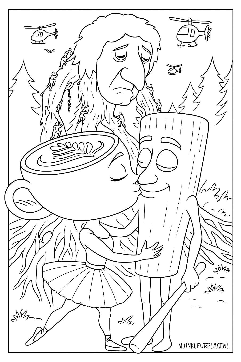 Ballerina Cappuccina Variant 3 coloring page for children