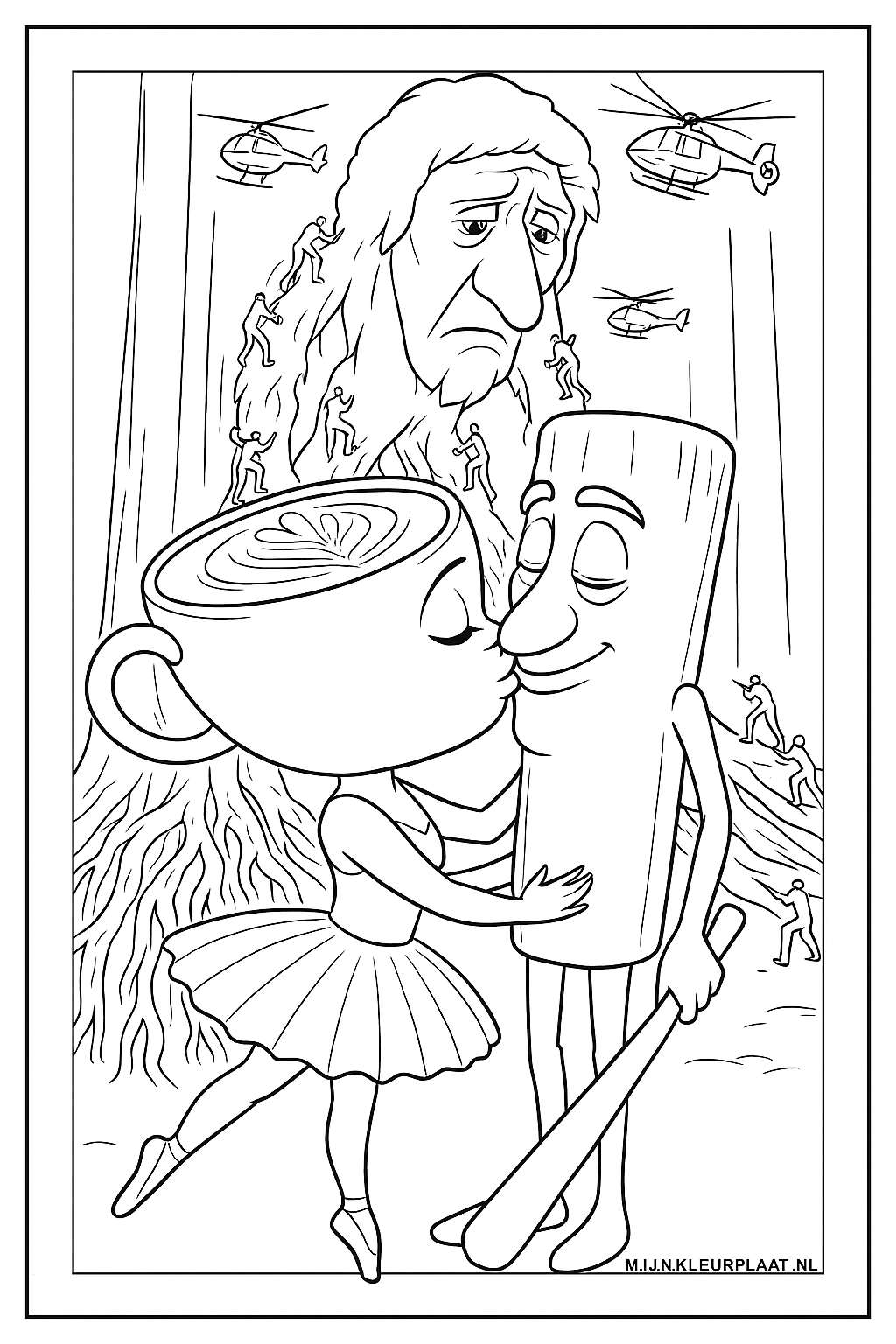 Ballerina Cappuccina Variant 4 coloring page for children