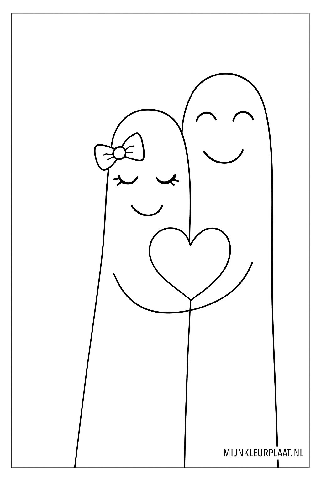 Valentijnsdag Variant 4 coloring page for children