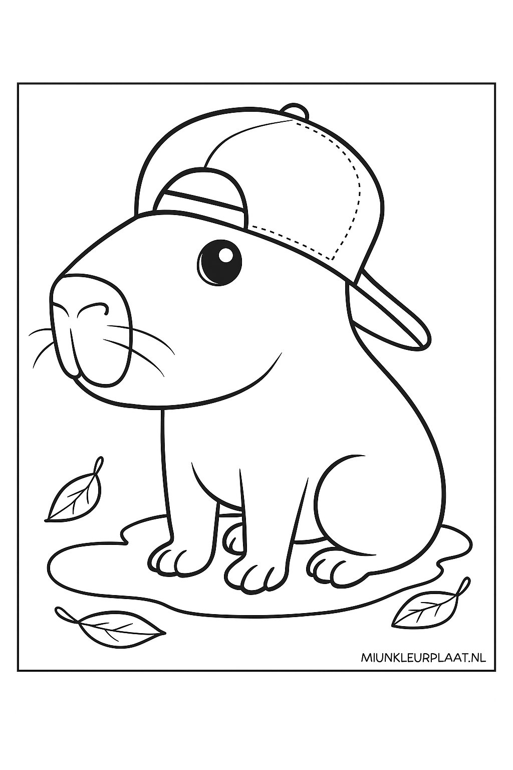 Capybara Variant 3 coloring page for children