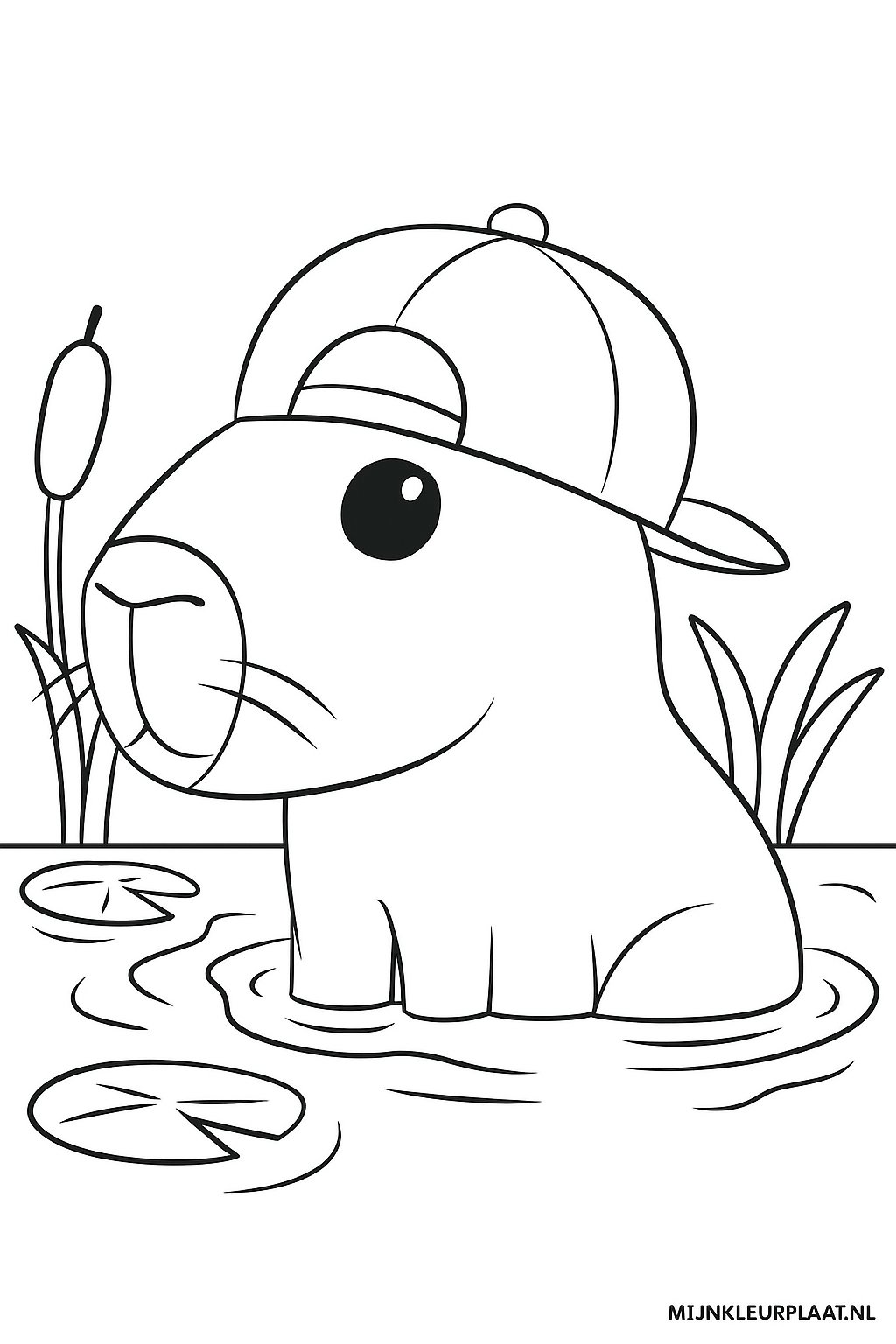 Capybara Variant 4 coloring page for children