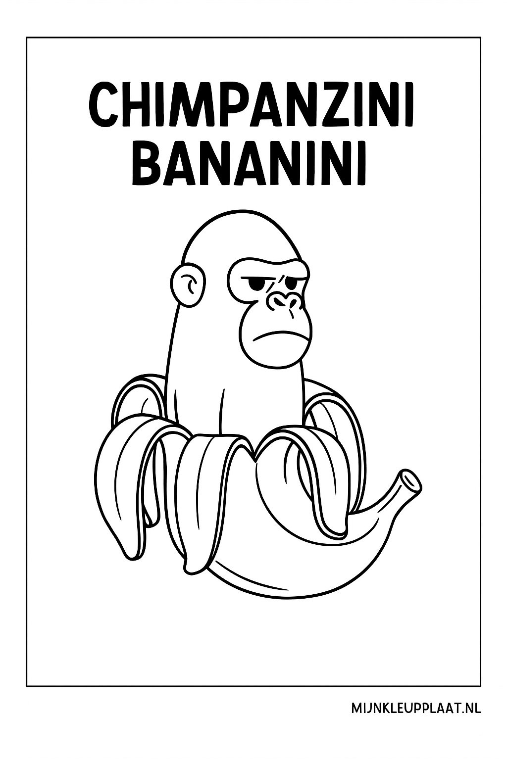 Chimpanzini Bananini Variant 2 coloring page for children
