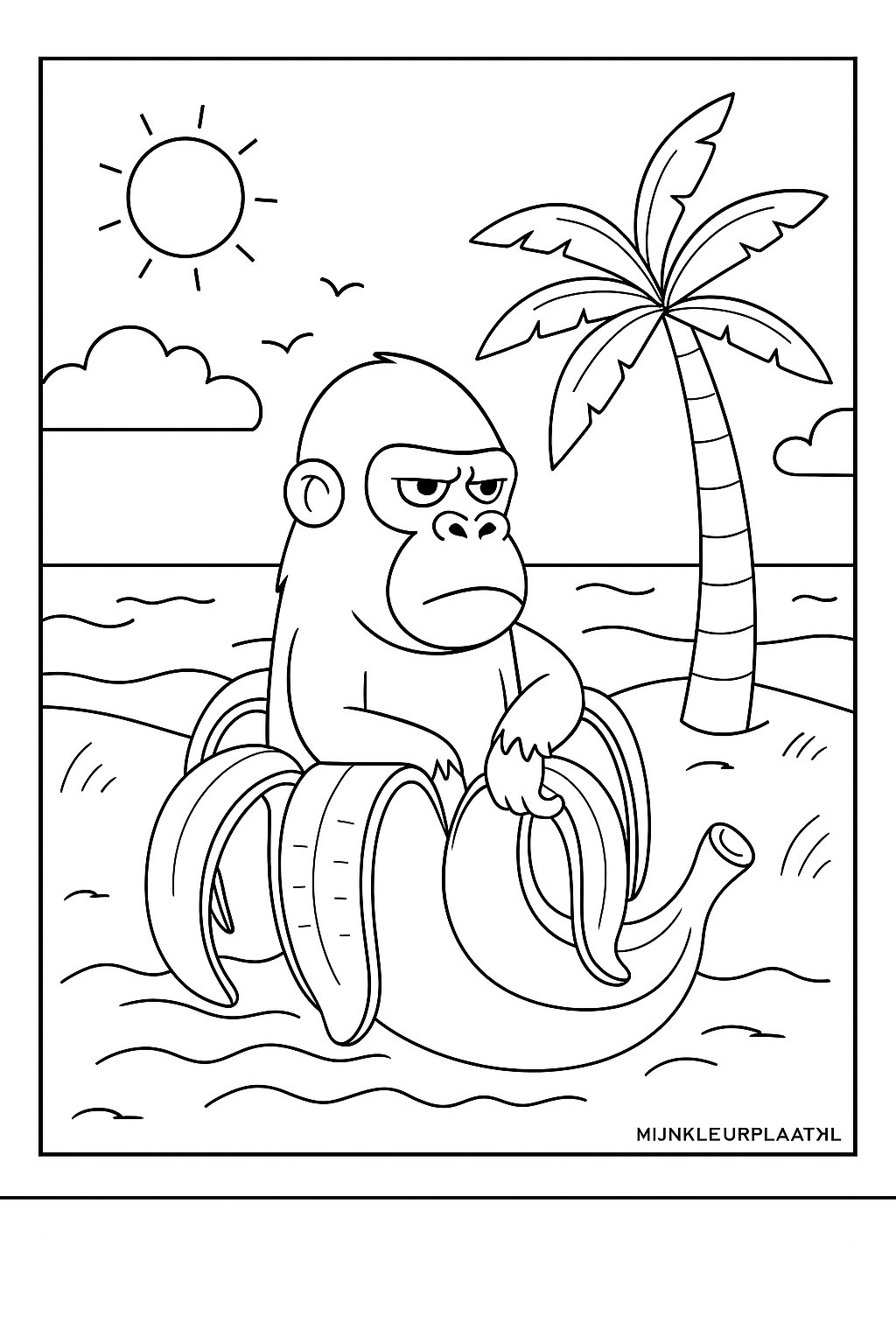 Chimpanzini Bananini Variant 4 coloring page for children