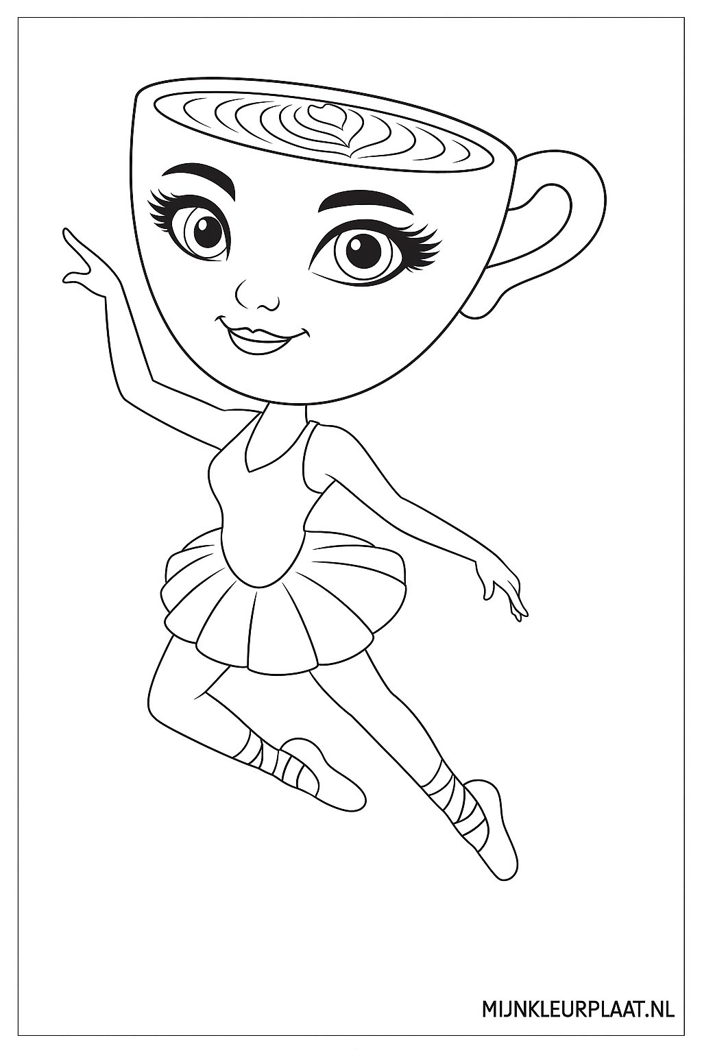 Ballerina Cappuccina Variant 1 coloring page for children