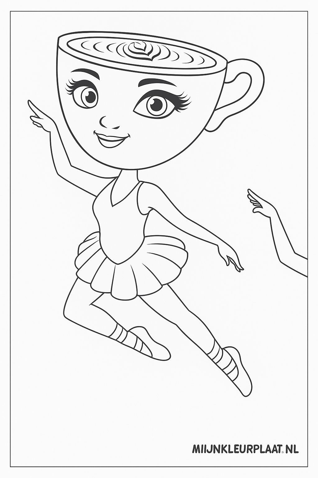 Ballerina Cappuccina Variant 2 coloring page for children