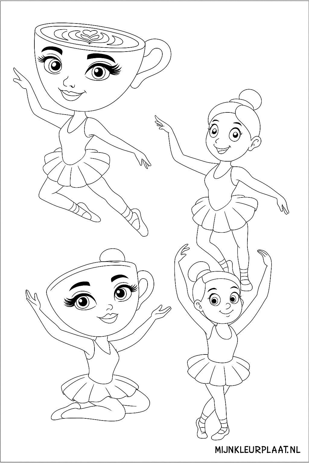 Ballerina Cappuccina Variant 3 coloring page for children