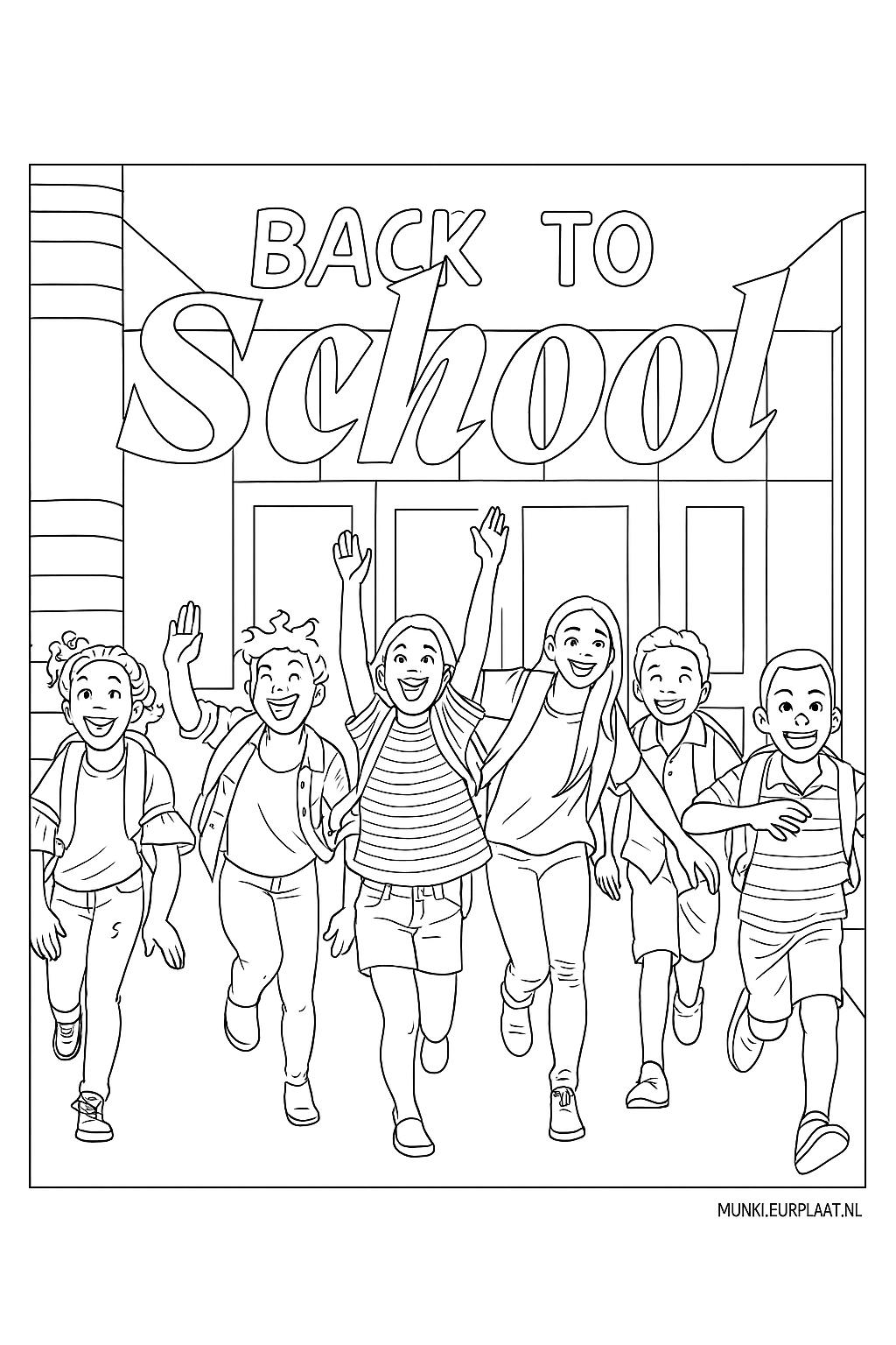 Back To School Variant 2 coloring page for children