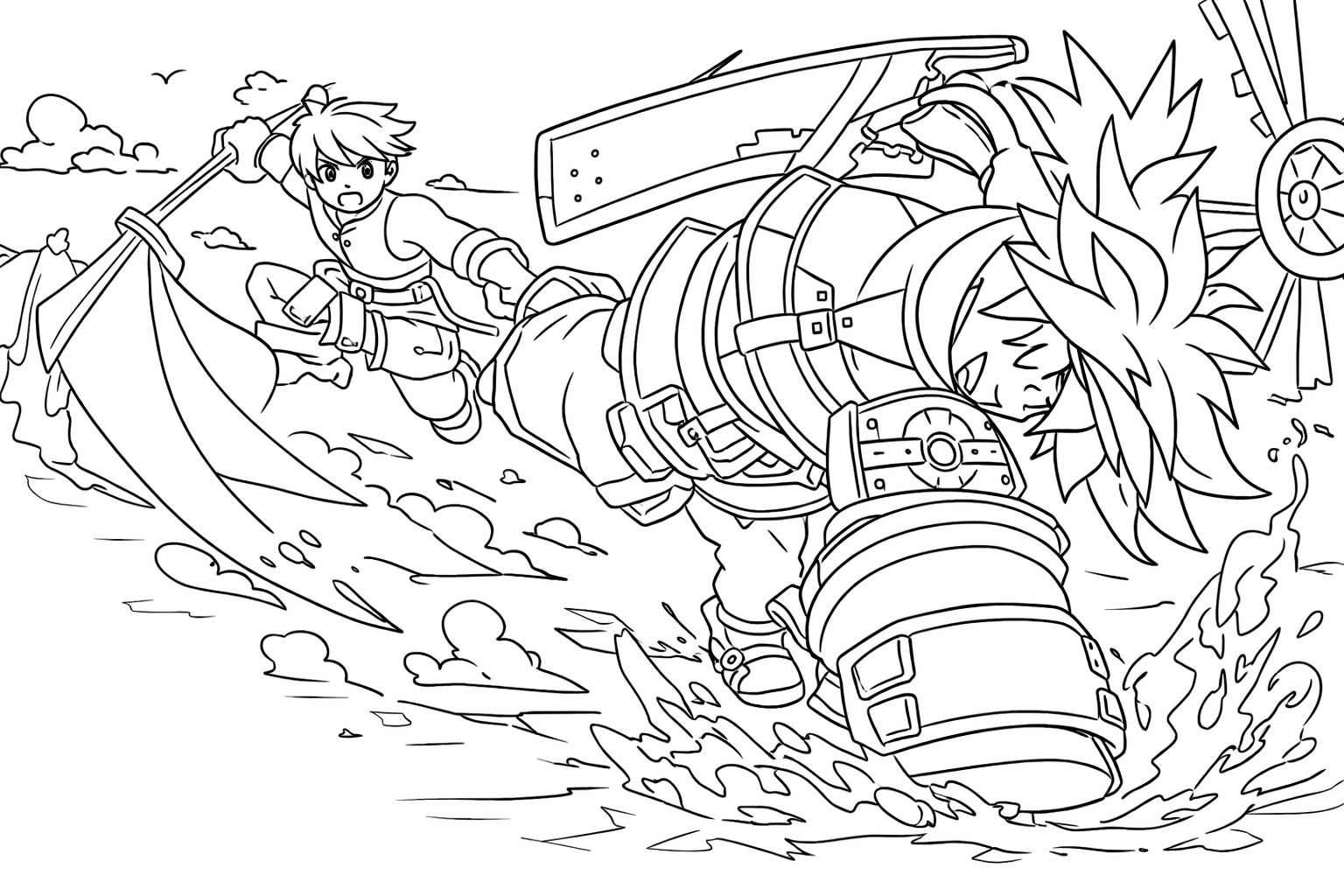 Anime Vanguards Roblox coloring page line art