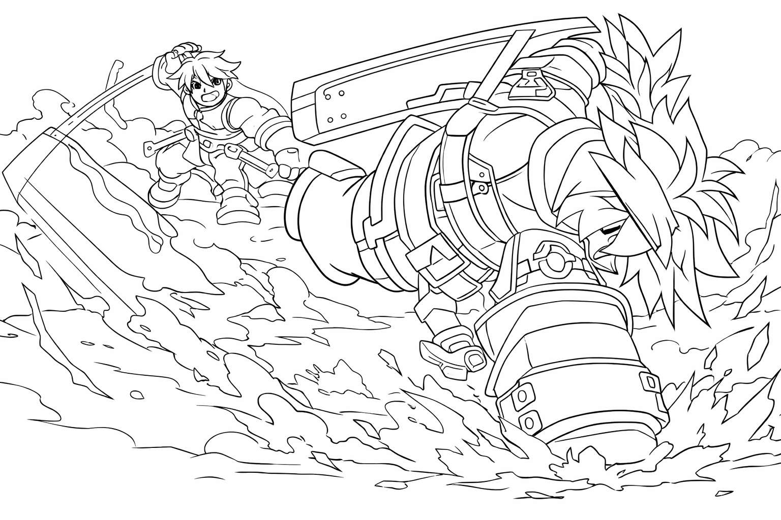 Anime Vanguards Roblox coloring page line art