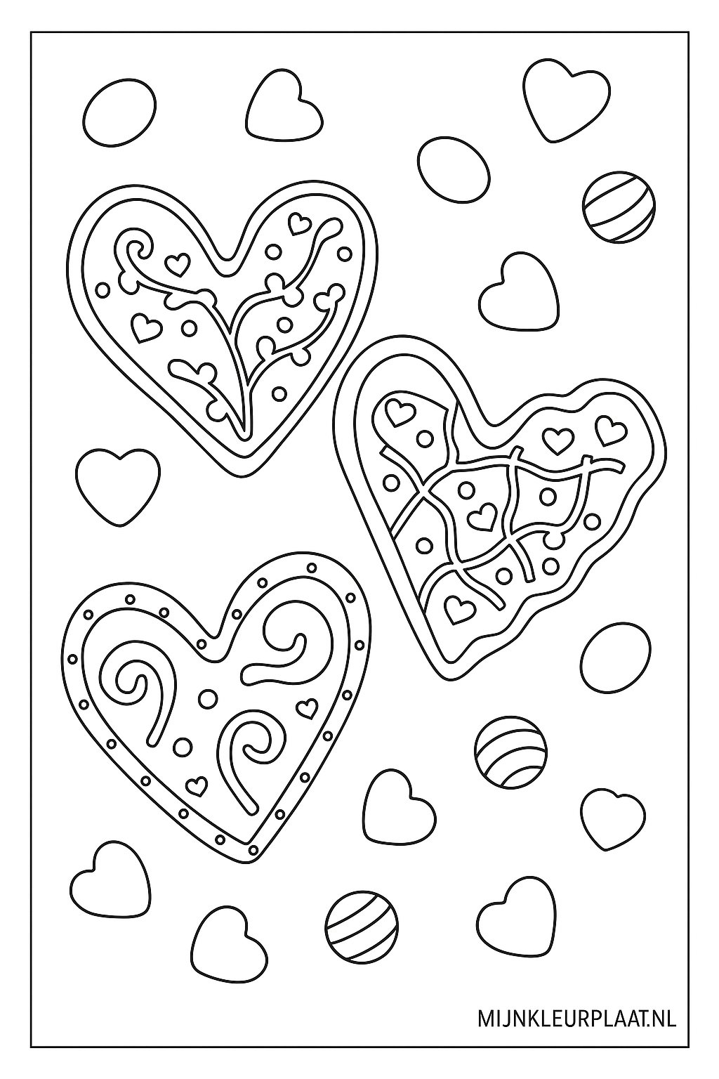 Valentijnsdag Variant 1 coloring page for children