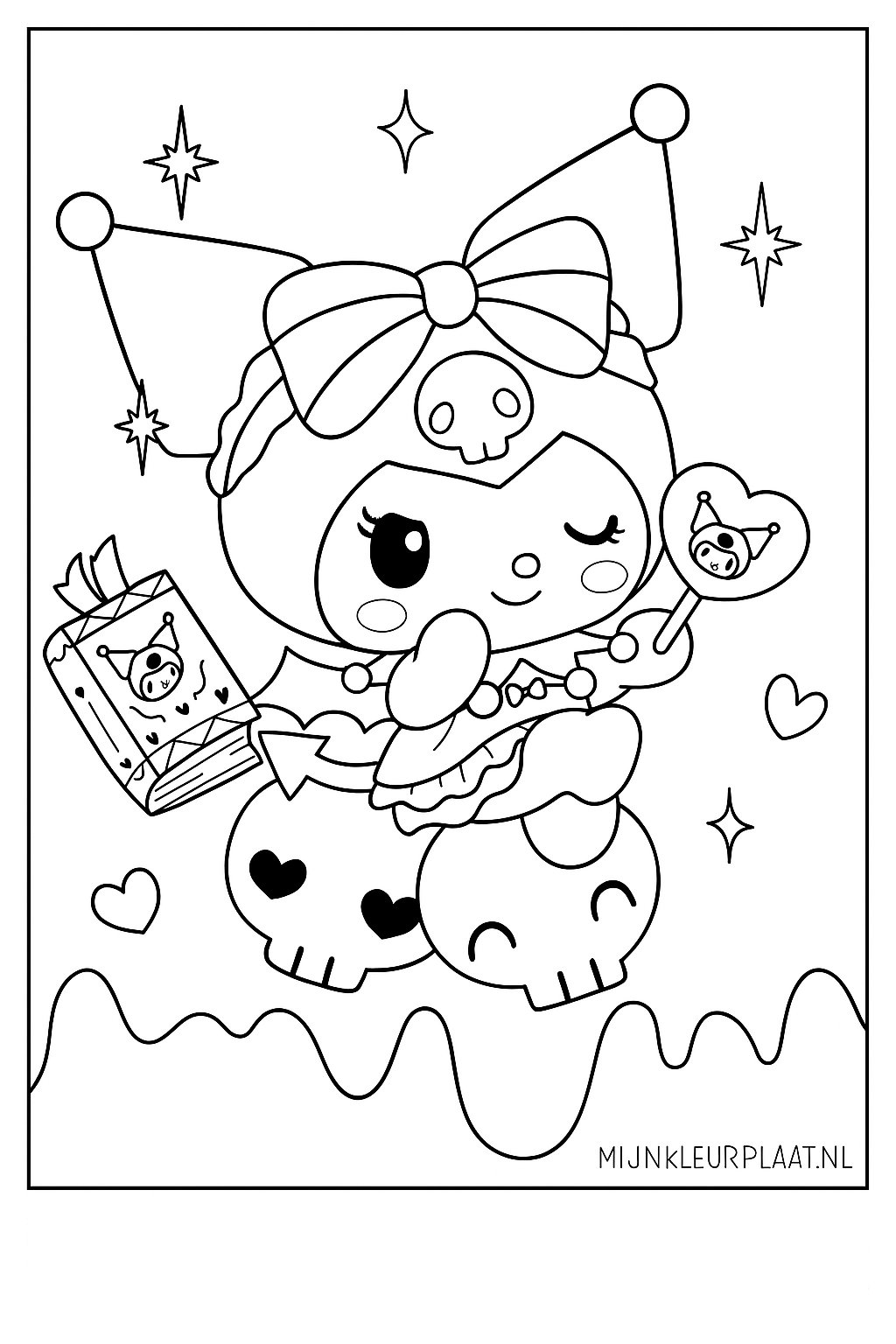 Kuromi Variant 4 coloring page for children