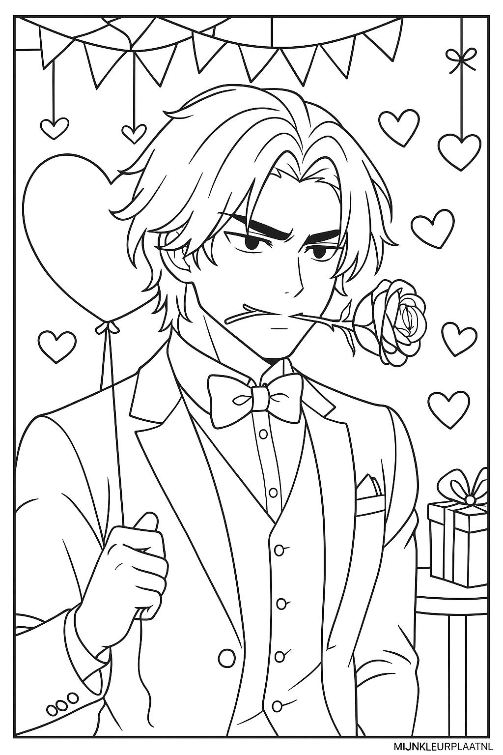 Valentijnsdag Variant 3 coloring page for children