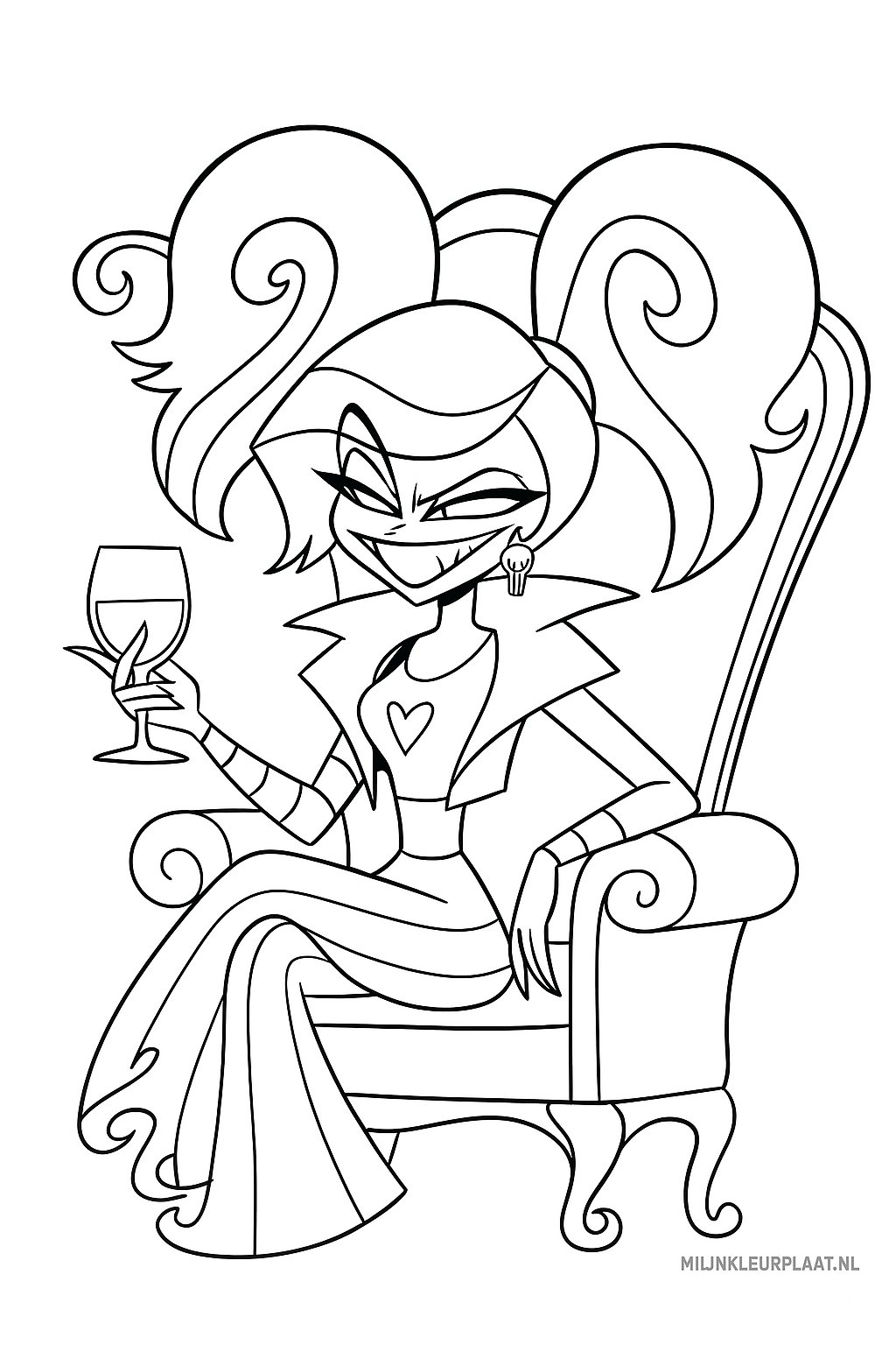 Hazbin Hotel Variant 1 coloring page for children