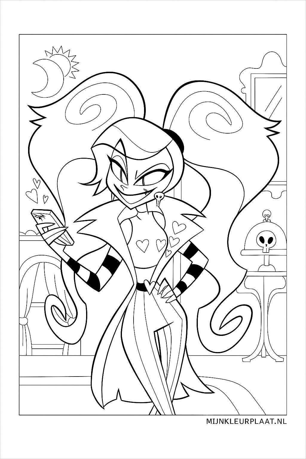 Hazbin Hotel Variant 2 coloring page for children