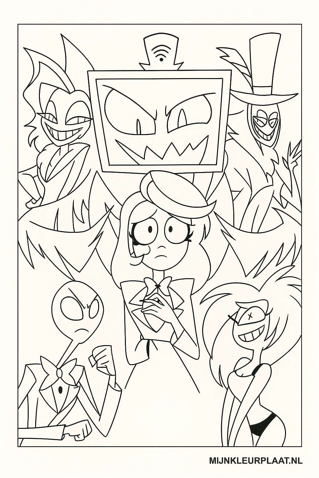 Hazbin Hotel Variant 1 coloring page for children