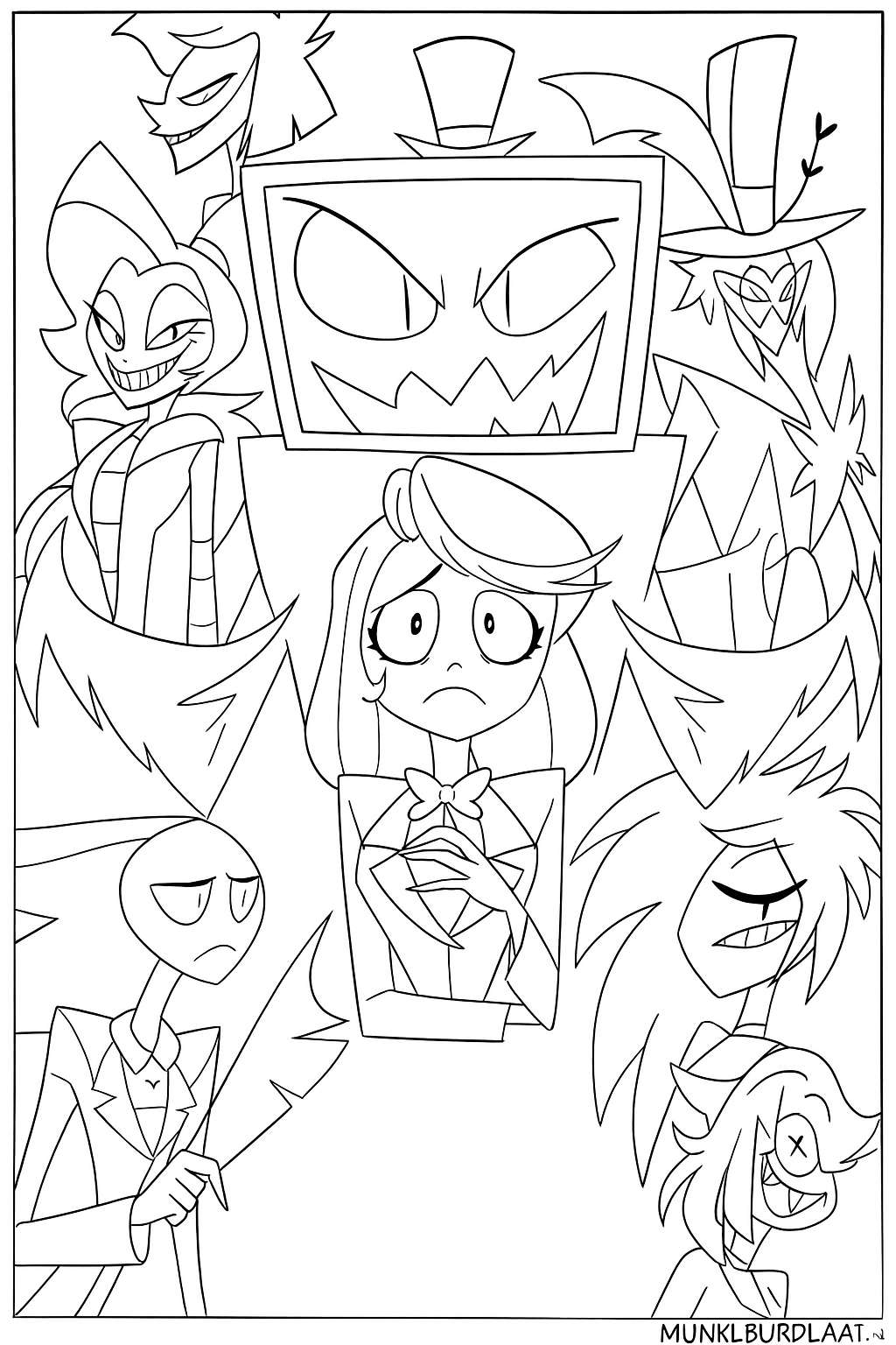 Hazbin Hotel Variant 2 coloring page for children