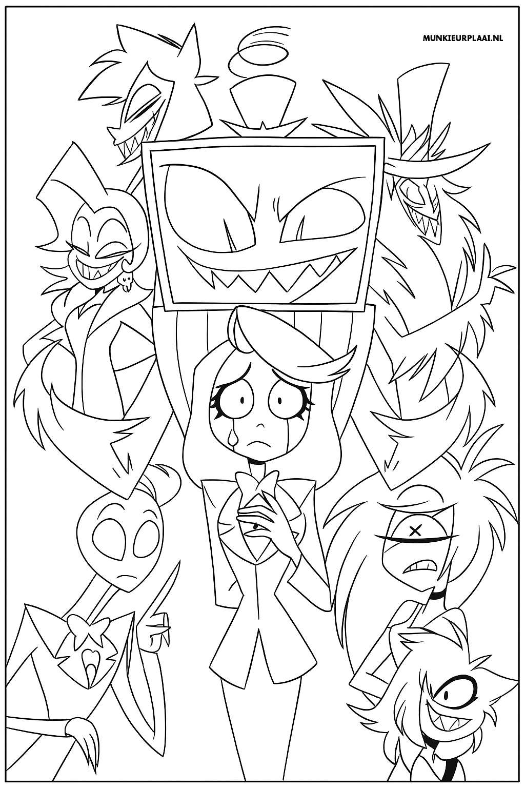 Hazbin Hotel Variant 3 coloring page for children