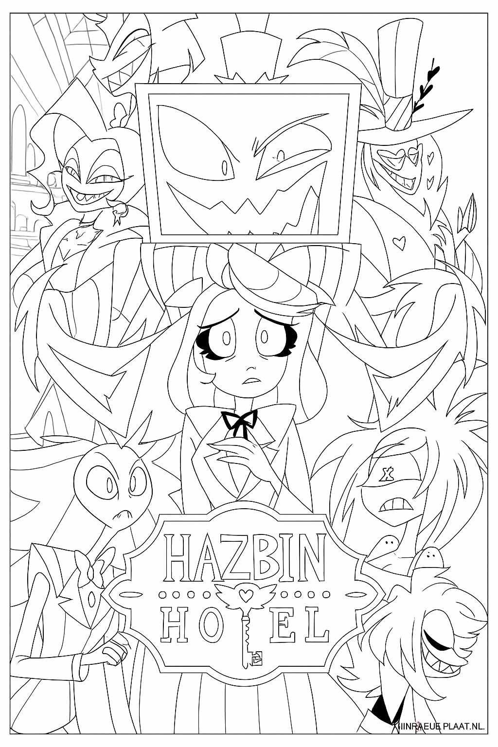 Hazbin Hotel Variant 4 coloring page for children