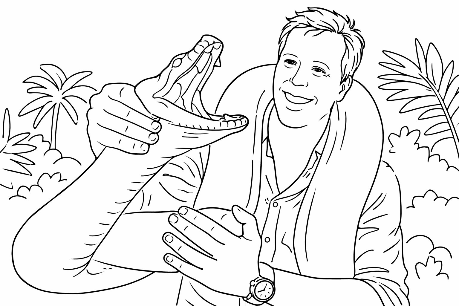 freek vonk coloring page line art