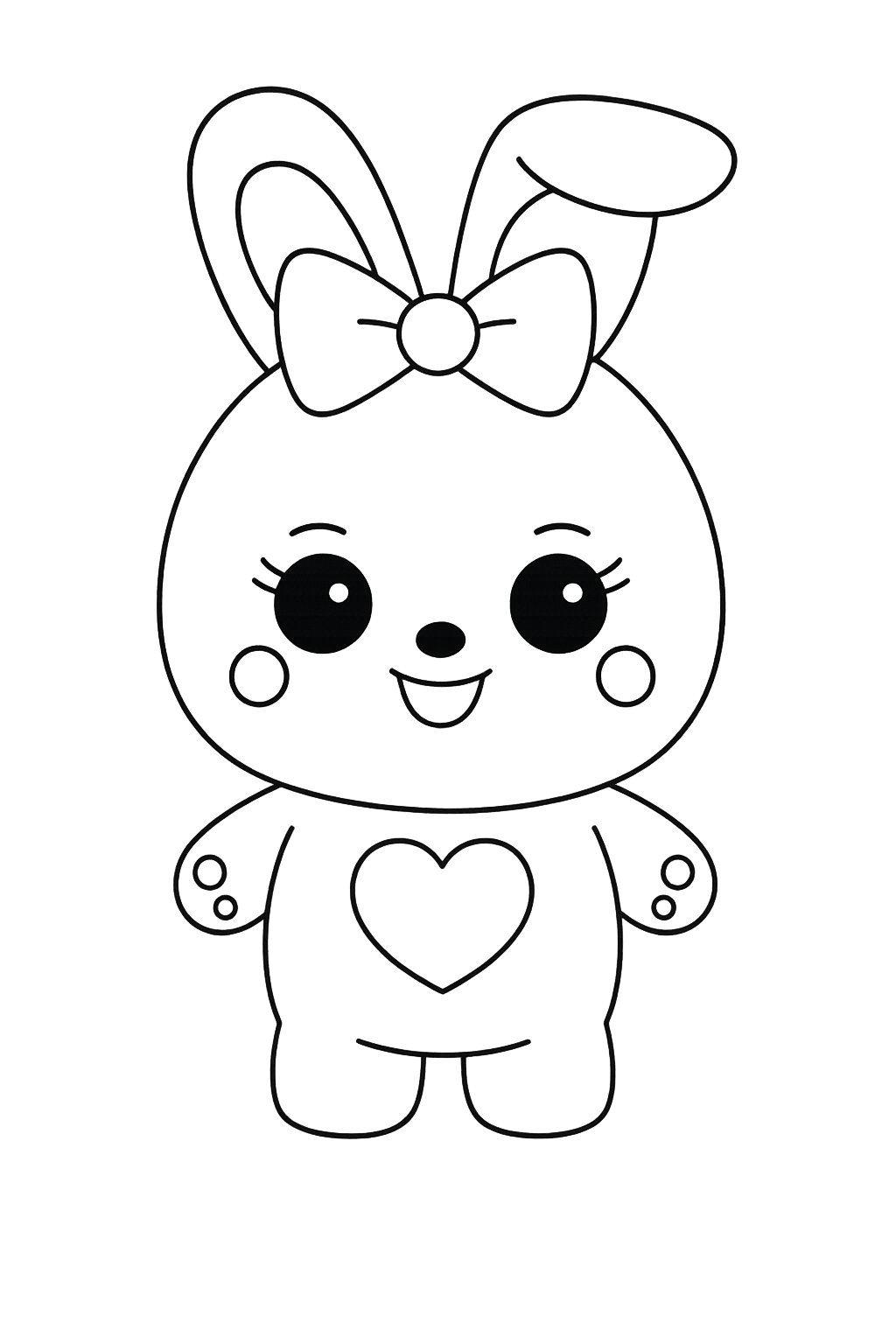 Kleurplaat van blackpink knuffel jennie, variant 2