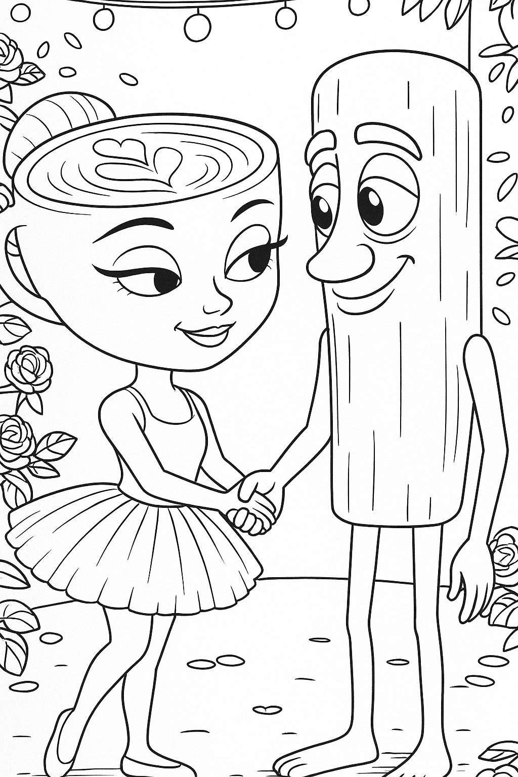 Ballerina Cappuccina Variant 3 coloring page for children