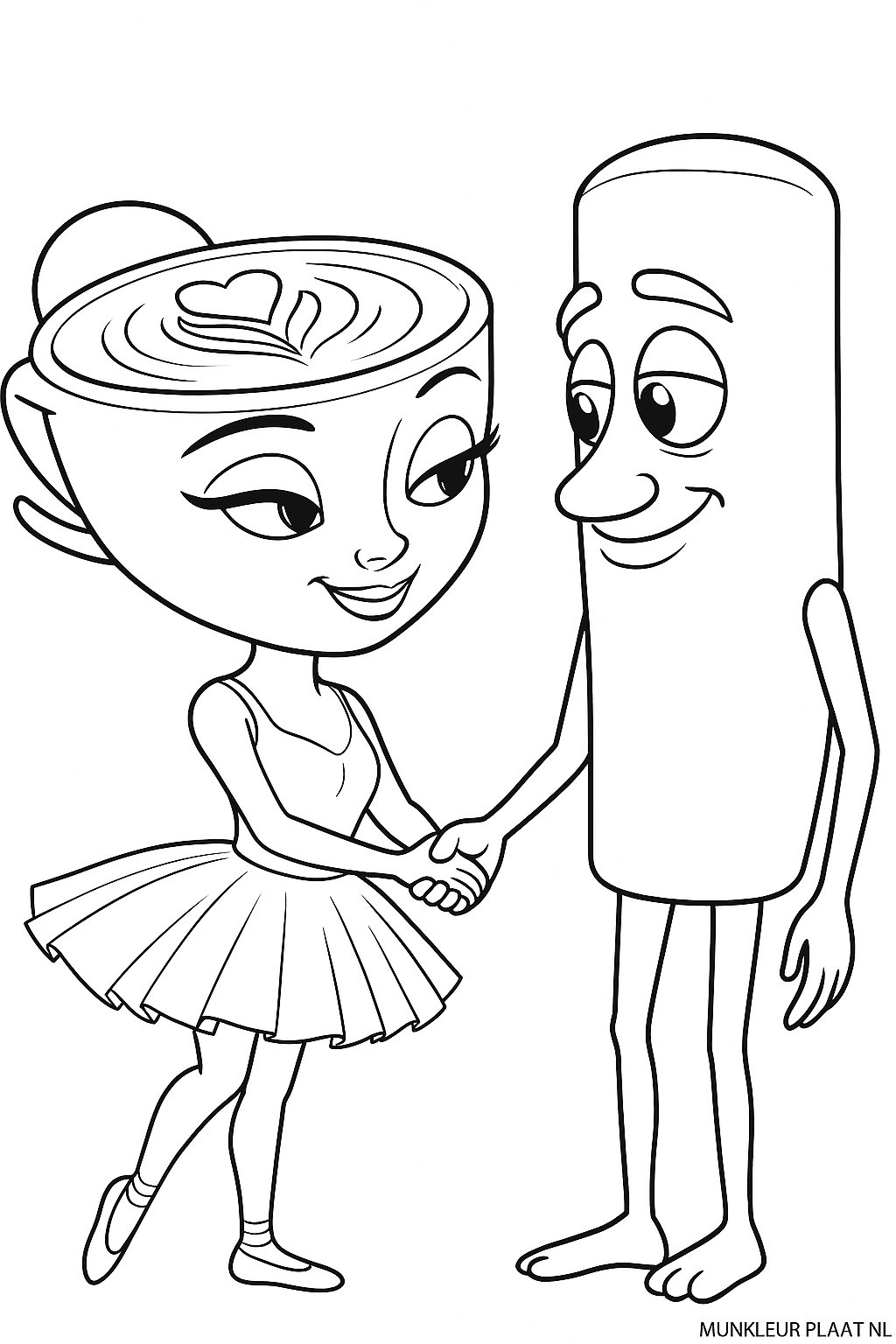 Ballerina Cappuccina Variant 4 coloring page for children