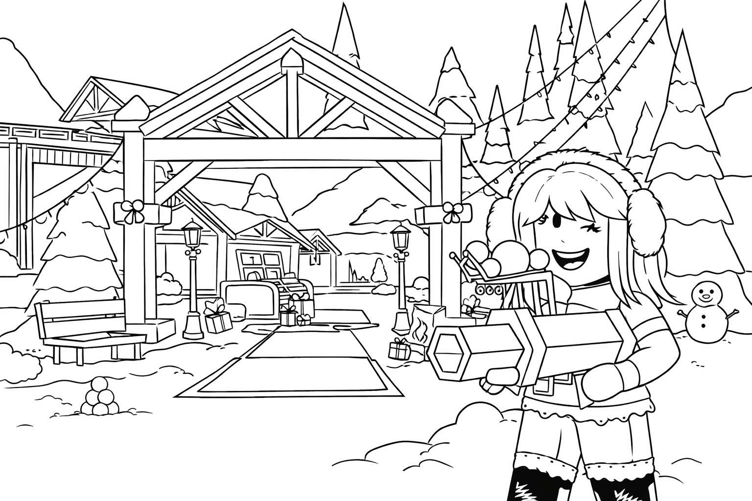 Brookhaven coloring page line art