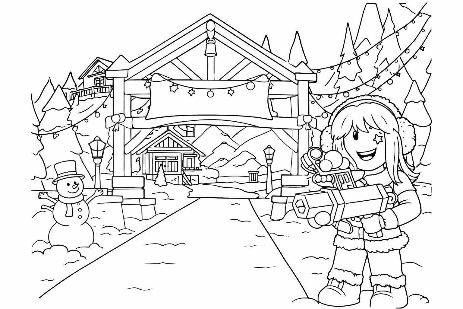 Brookhaven kleurplaat - zwart-wit lijntekening