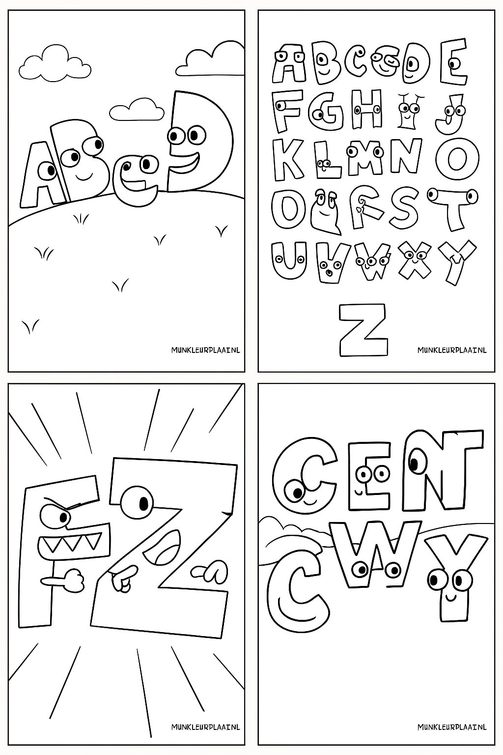 Alphabet Lore Variant 3 coloring page for children