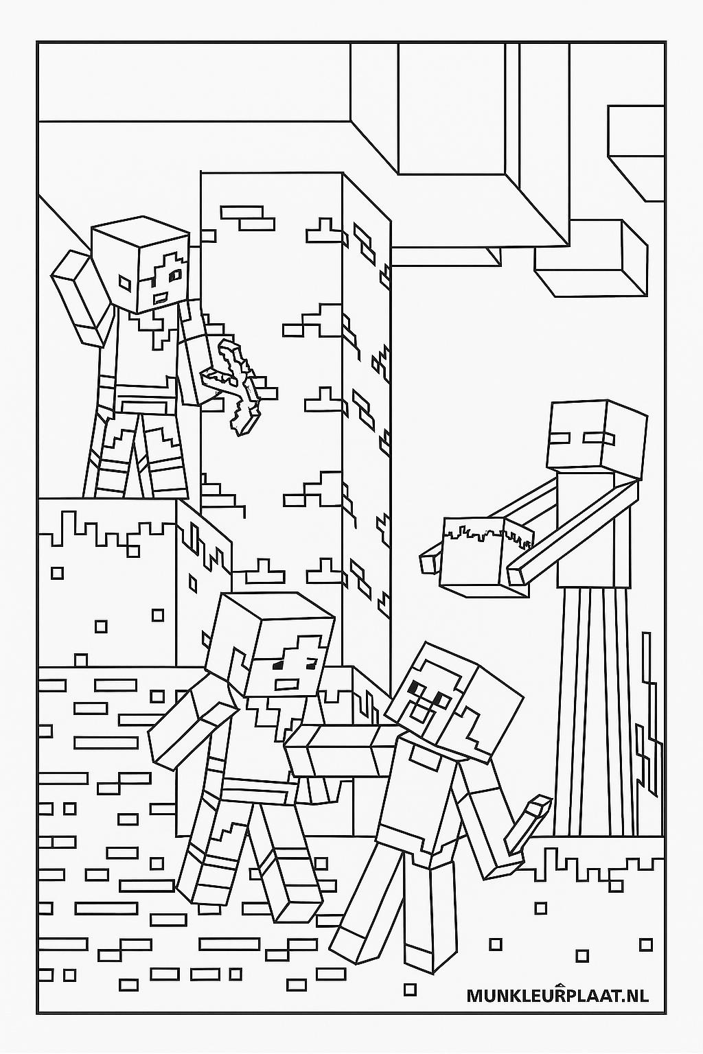 Minecraft Variant 3 coloring page for children