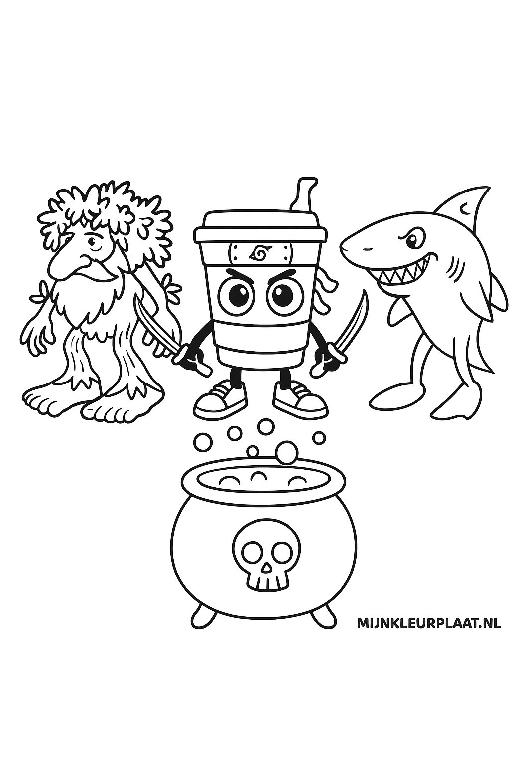 Brainrot Variant 1 coloring page for children