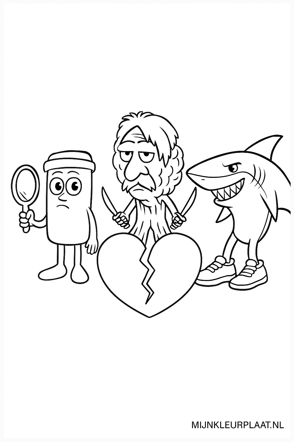 Brainrot Variant 2 coloring page for children