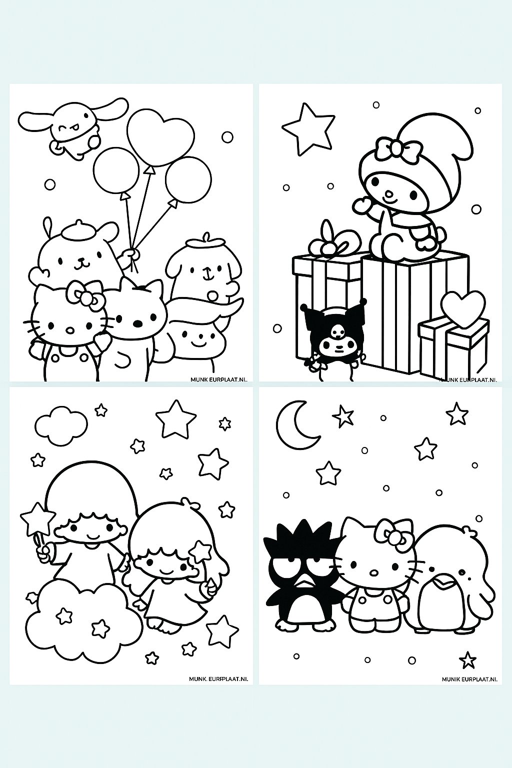 Feuille de coloriage gratuite Sanrio - Variante 1 Feuille de coloriage pour enfants