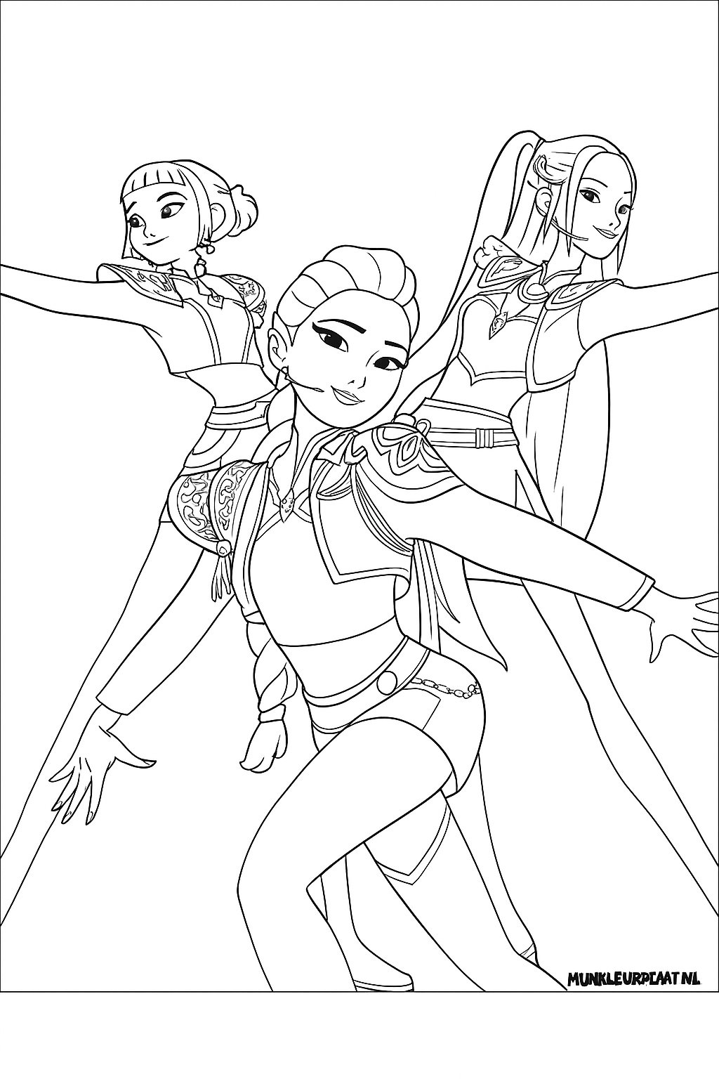 Golden Demon Hunters Variant 4 coloring page for children