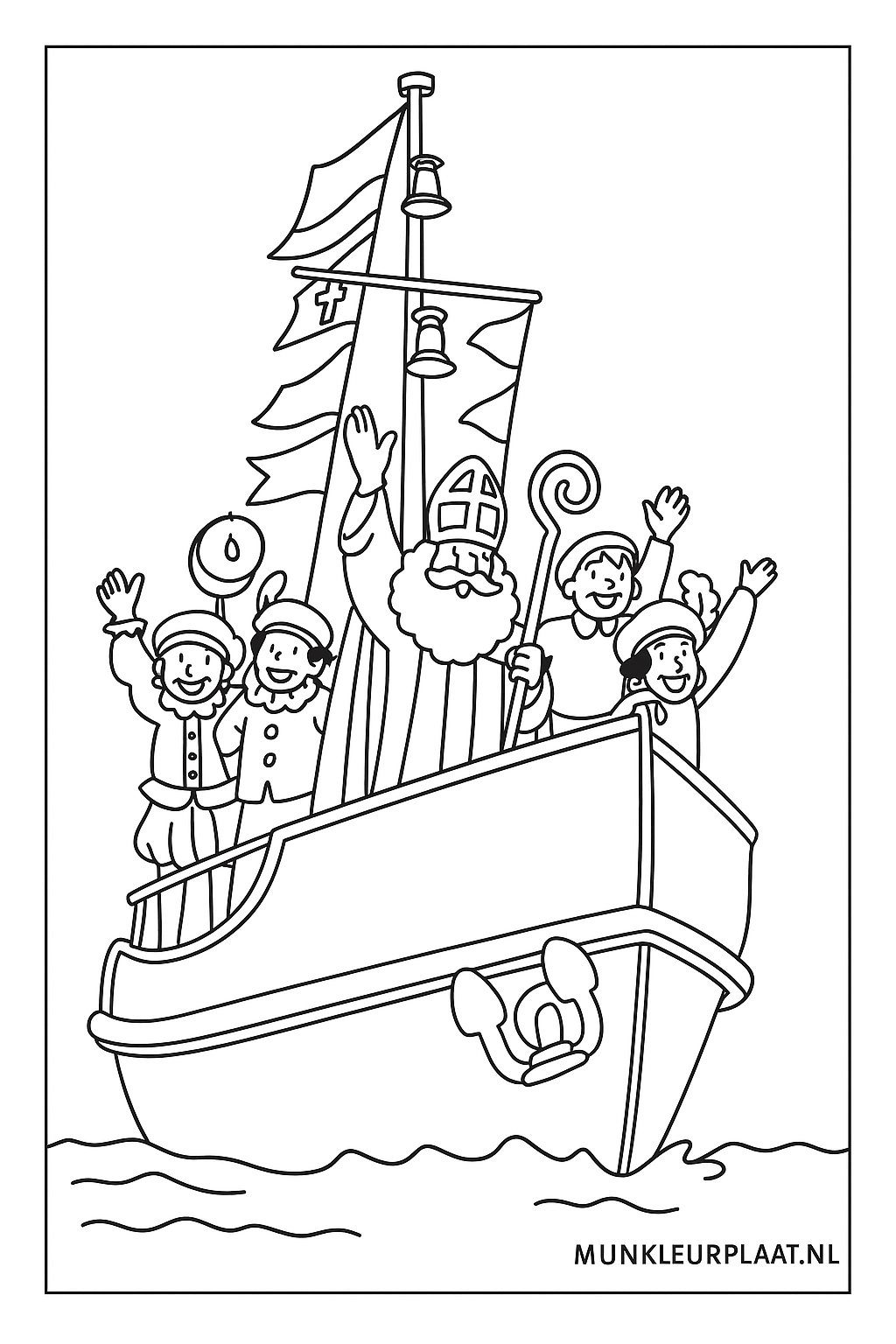 Sinterklaas Variant 4 coloring page for children