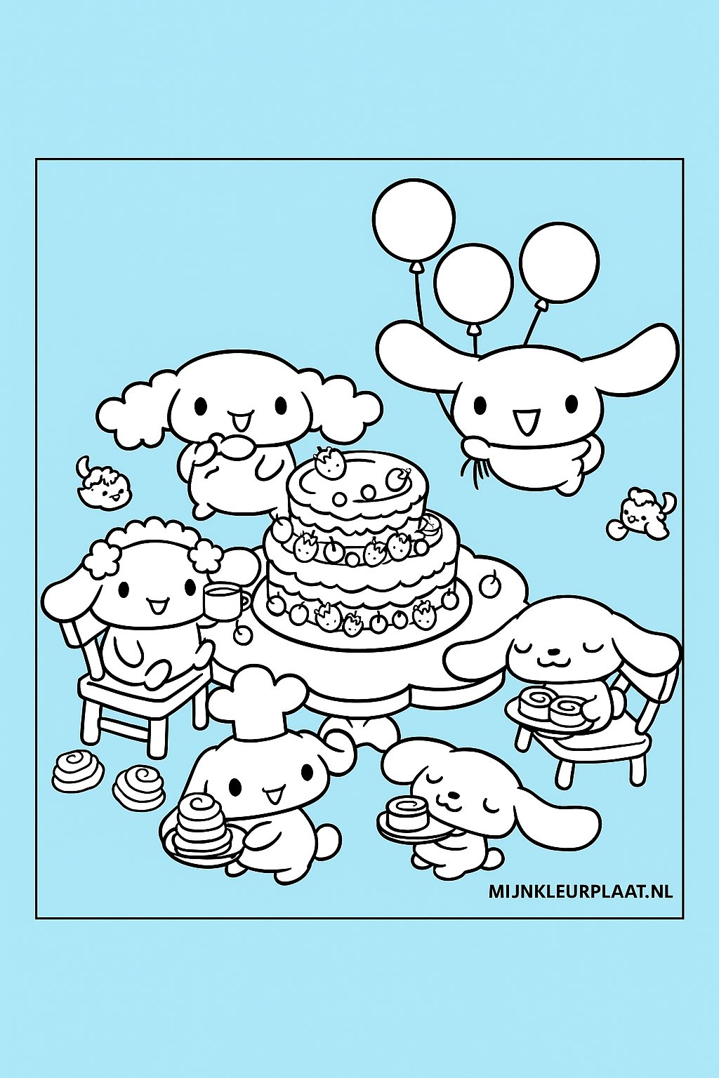 Cinnamoroll Variant 3 coloring page for children