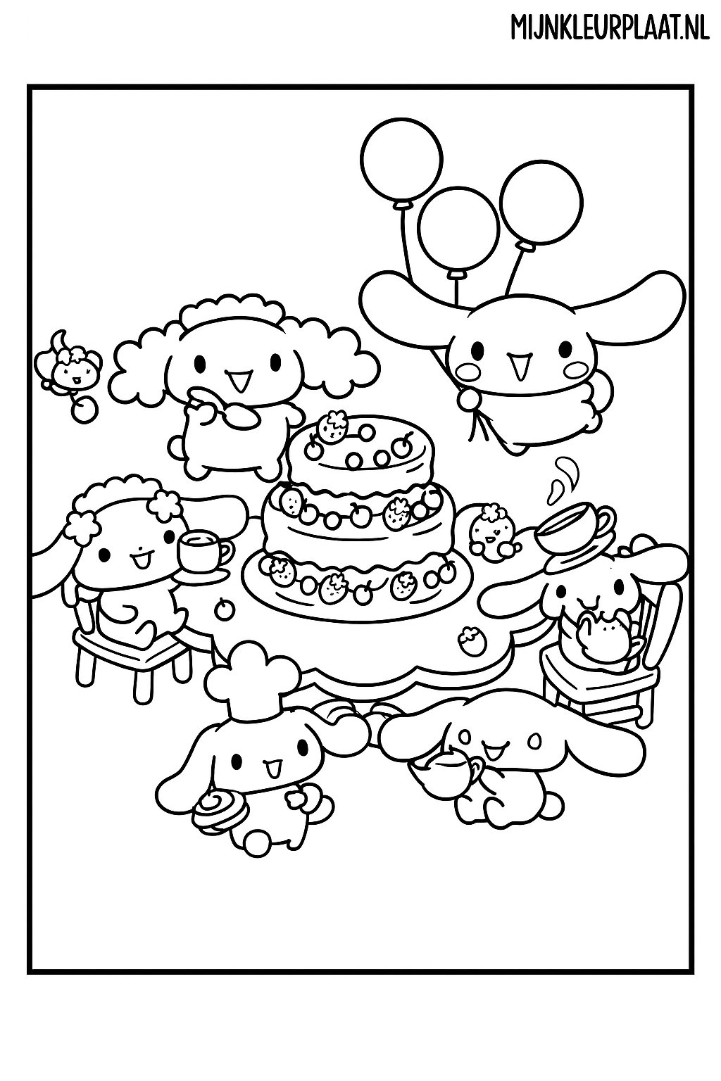 Cinnamoroll Variant 4 coloring page for children