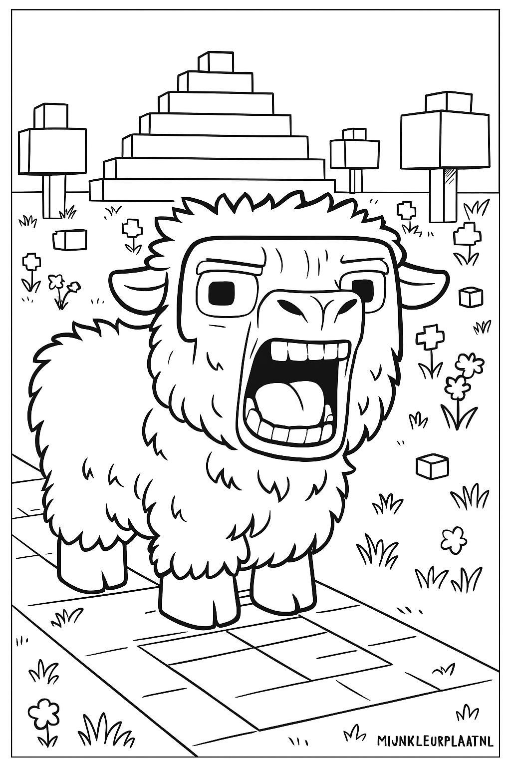 Minecraft Variant 1 coloring page for children