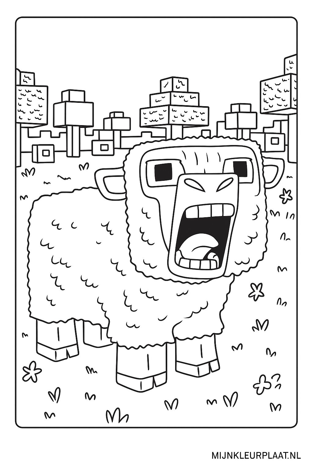 Minecraft Variant 2 coloring page for children