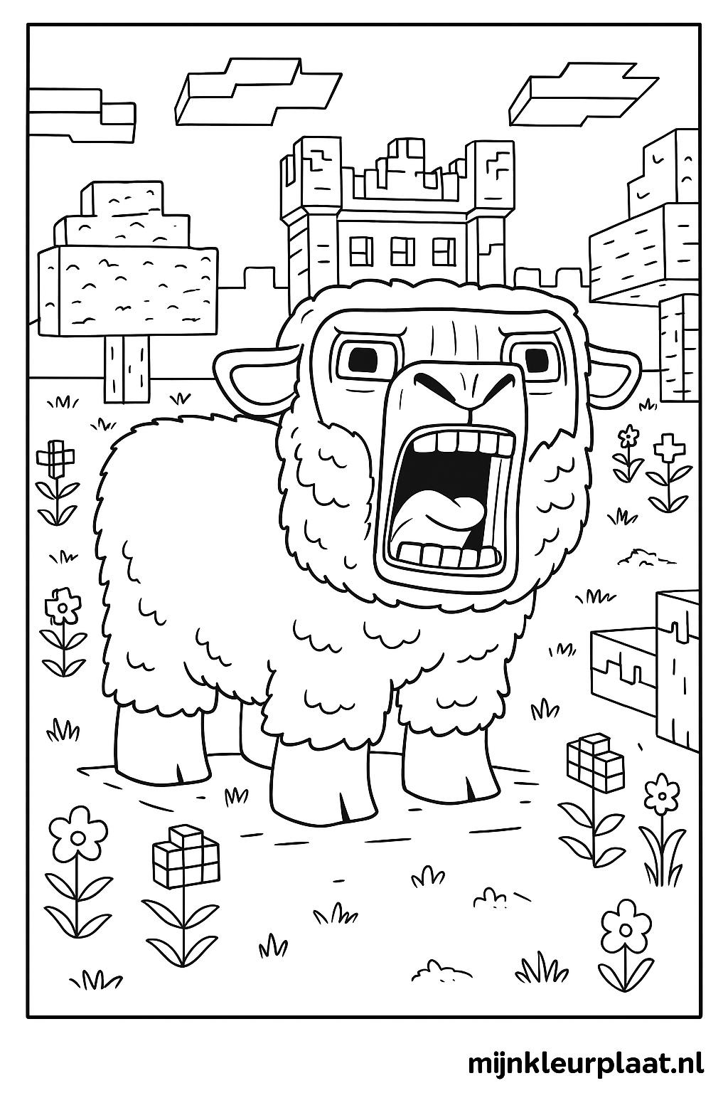 Minecraft Variant 3 coloring page for children