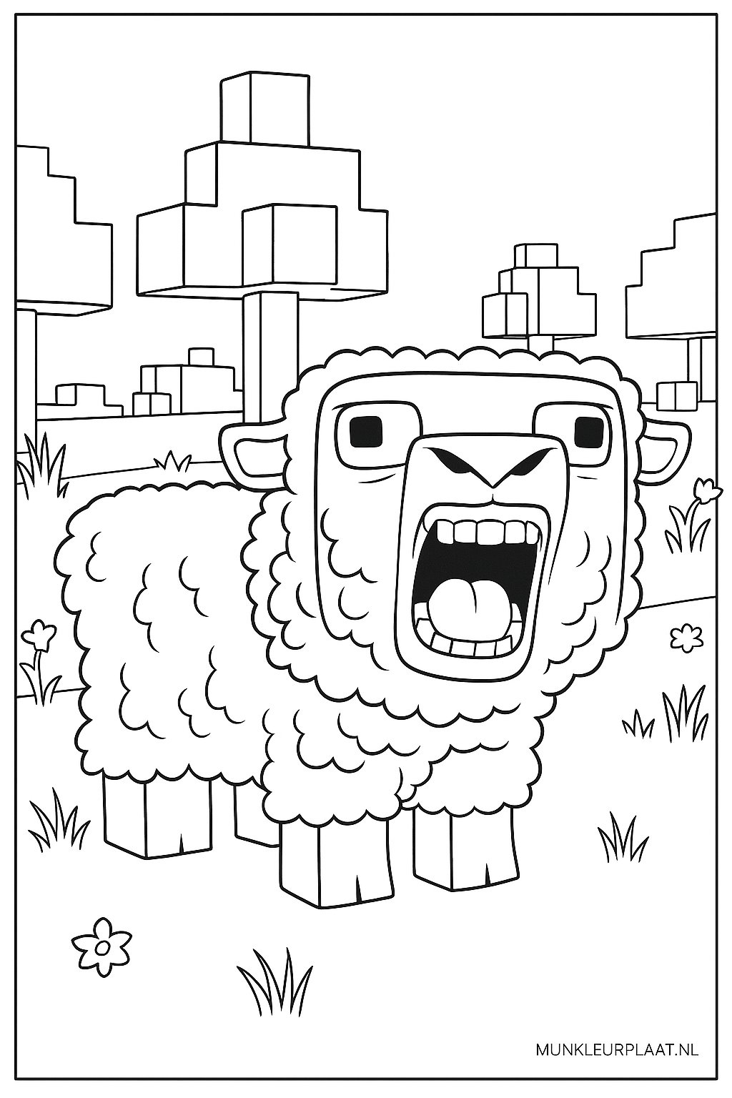 Minecraft Variant 4 coloring page for children