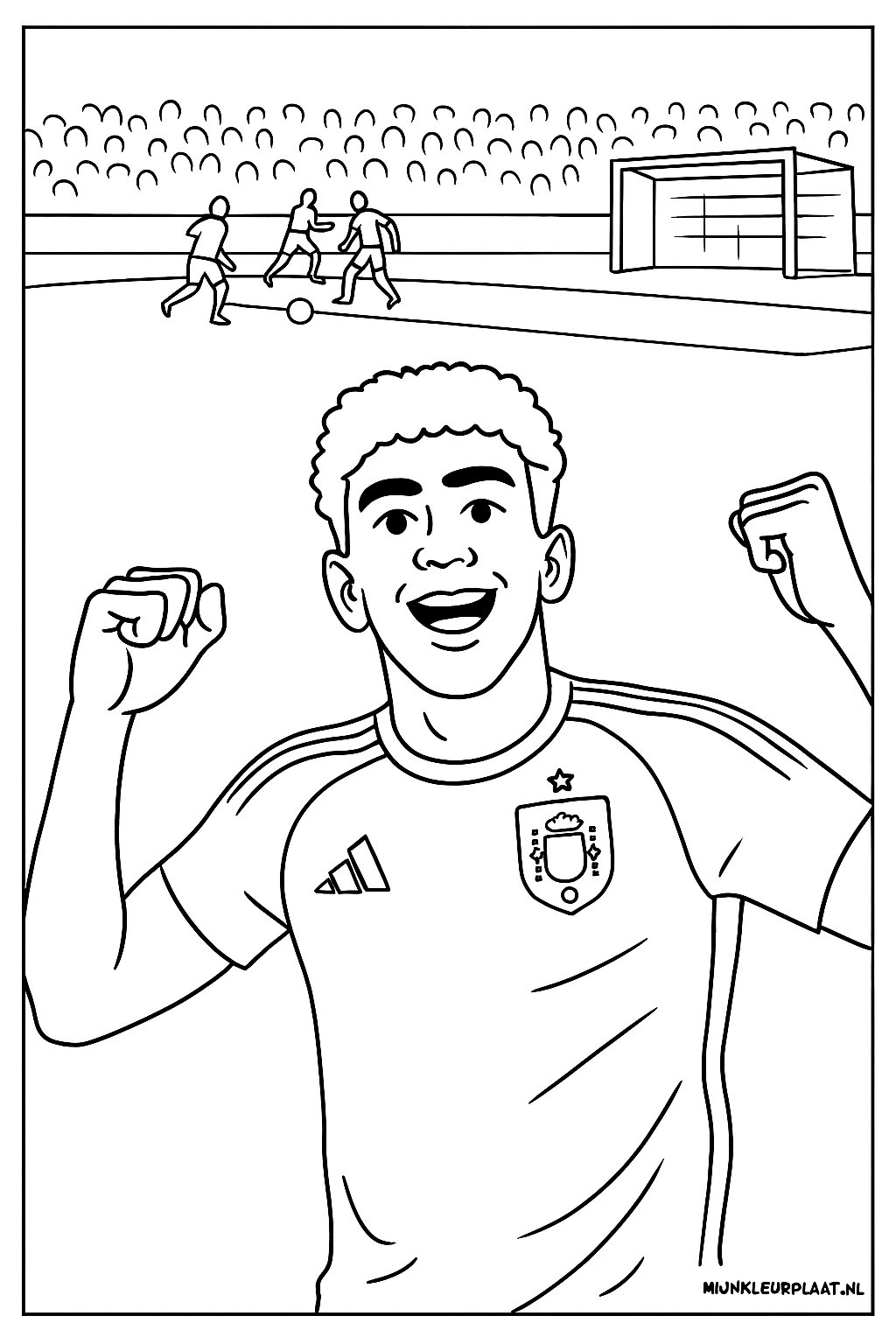 Lamine Yamal Variant 3 coloring page for children