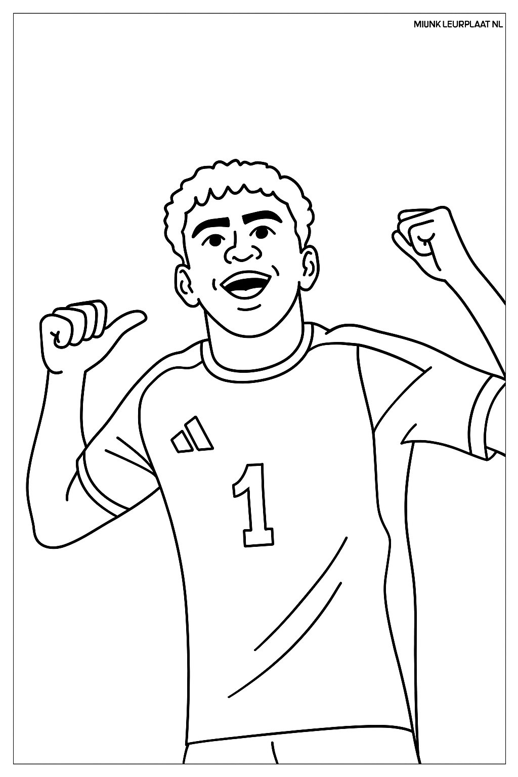Lamine Yamal Variant 4 coloring page for children