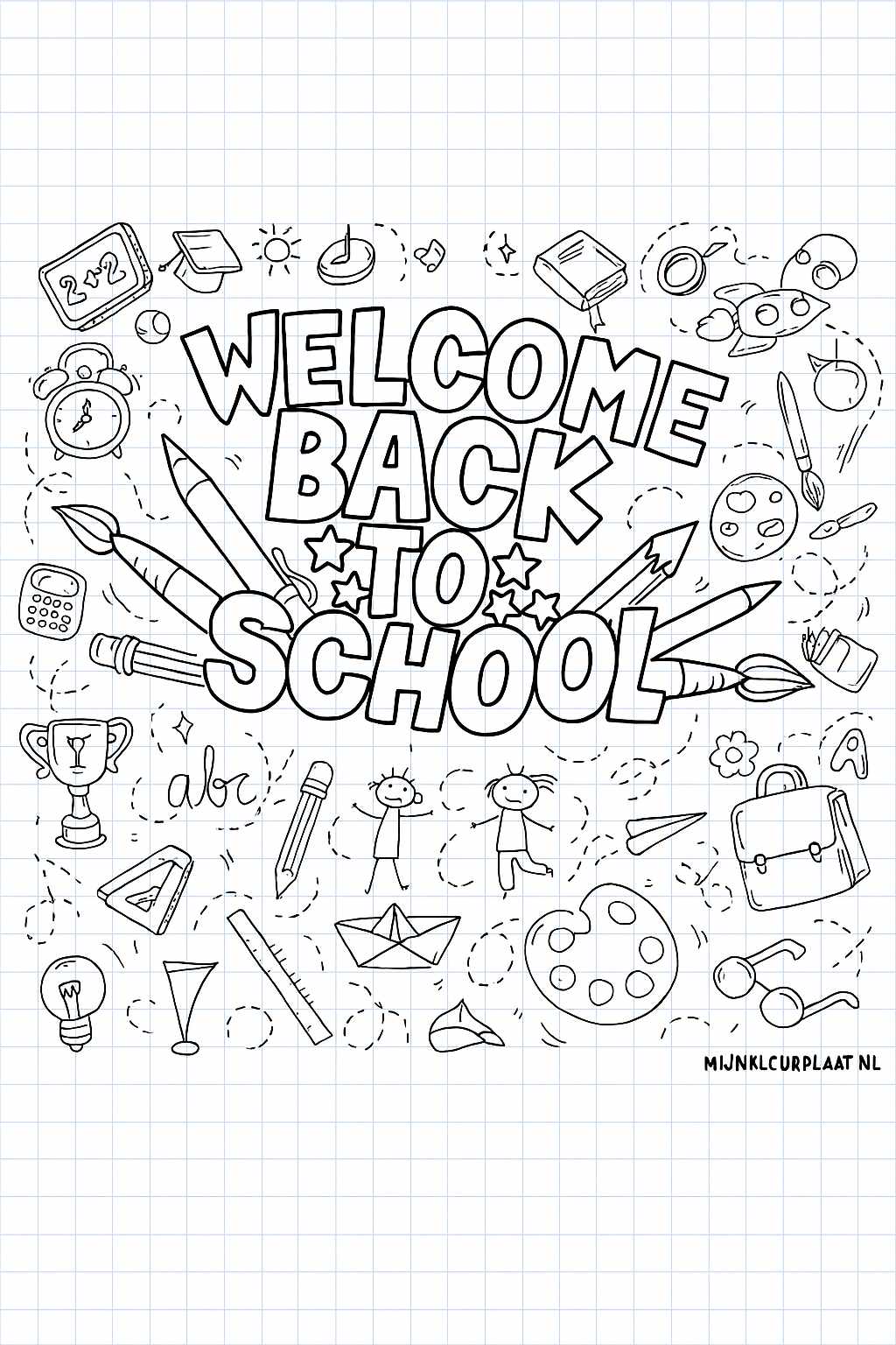 Back To School Variant 1 coloring page for children