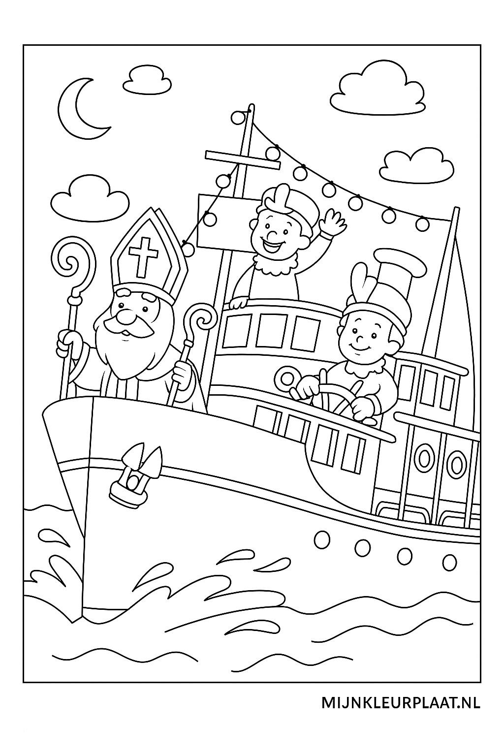 Sinterklaas Variant 4 coloring page for children