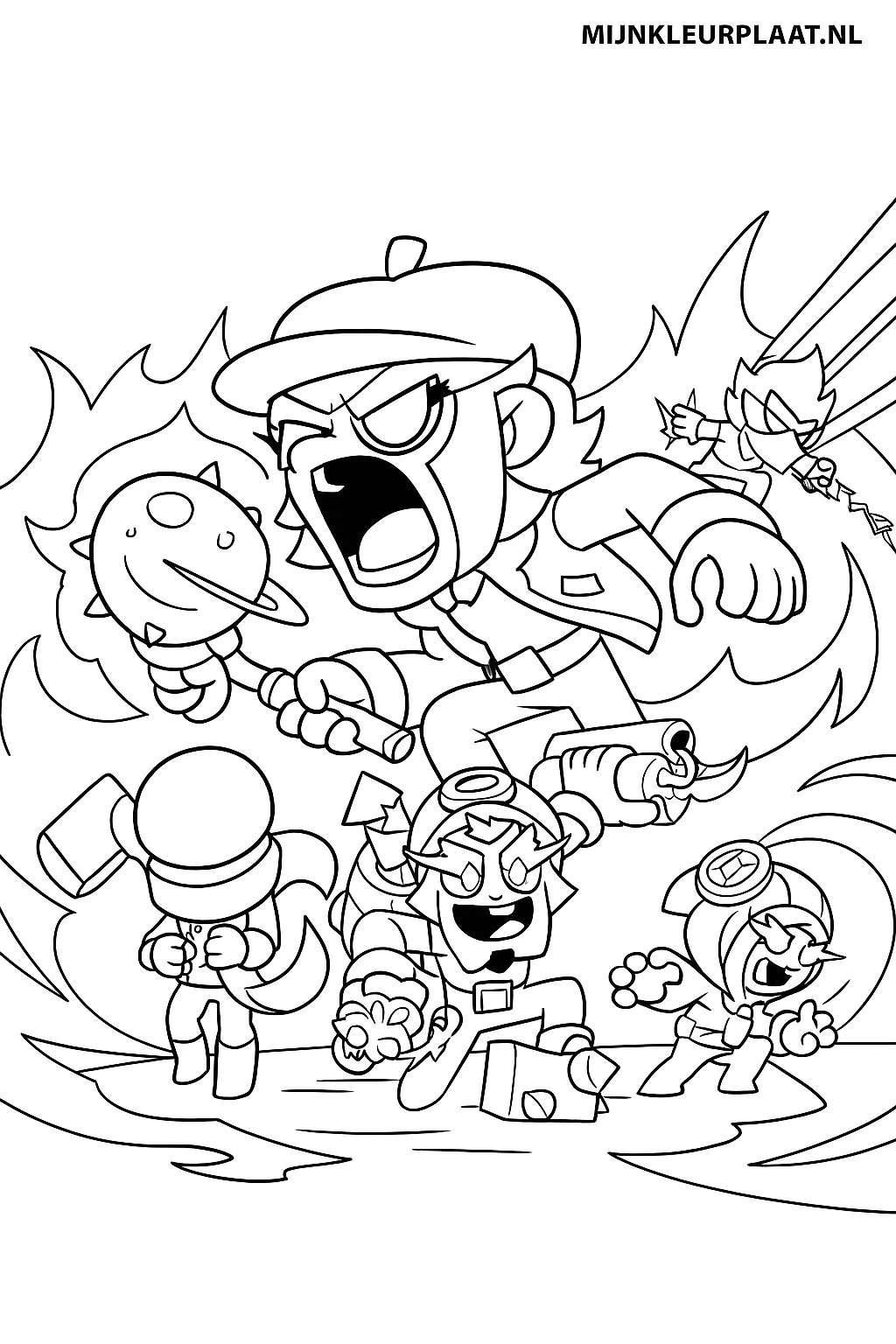 Brawl Stars Variant 2 coloring page for children