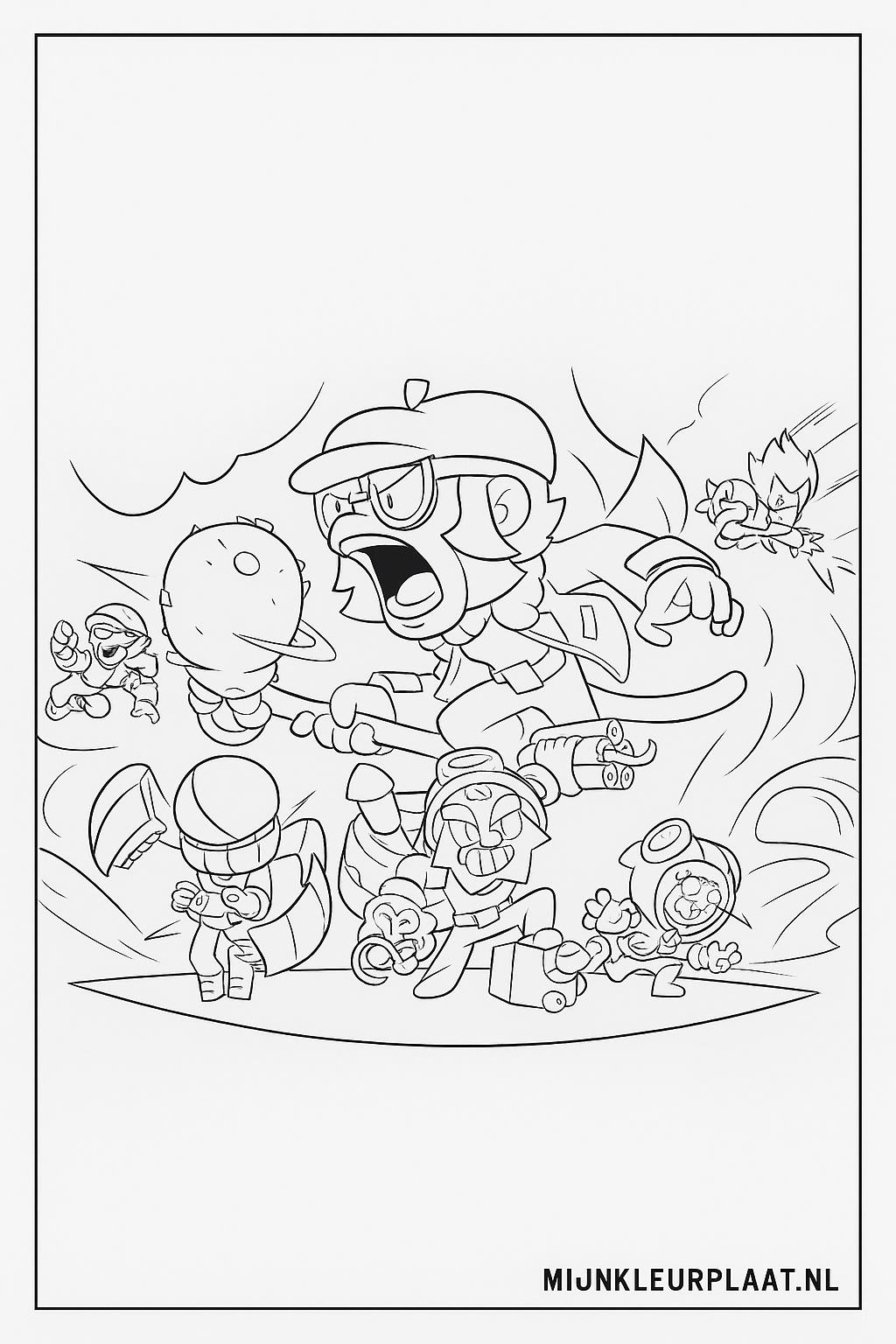 Brawl Stars Variant 4 coloring page for children
