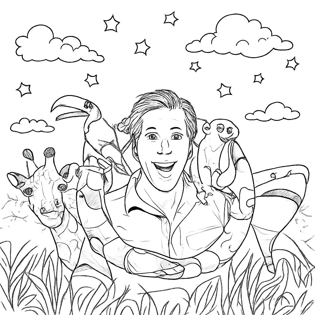 Freek Vonk coloring page line art