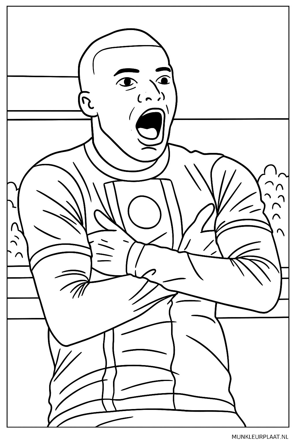 Mbappe Variant 1 coloring page for children